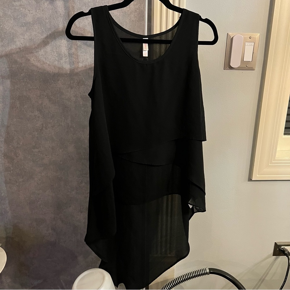 Xhilaration Target black multi layered sleeveless tank top M medium Juniors